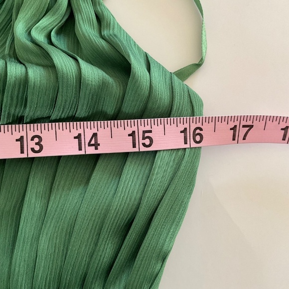 BCBGeneration Apple Green Knotted Strap Pleated Empire Babydoll Daytime Dress 6 - Picture 12 of 14